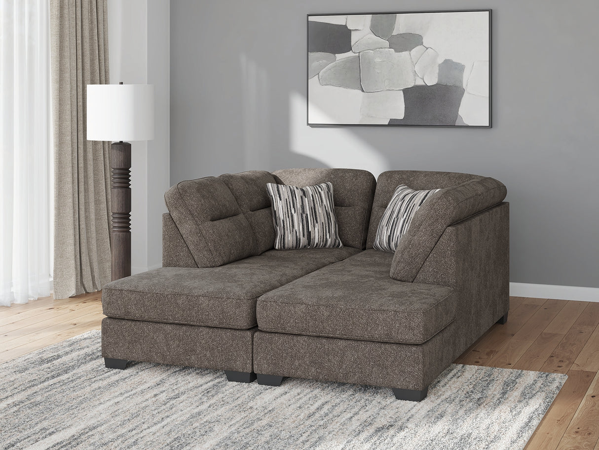 Furniture City Houma - Ashley Furniture - Olten Sectional - RAF 2-Piece Super Chaise / Graphite - 31305S3