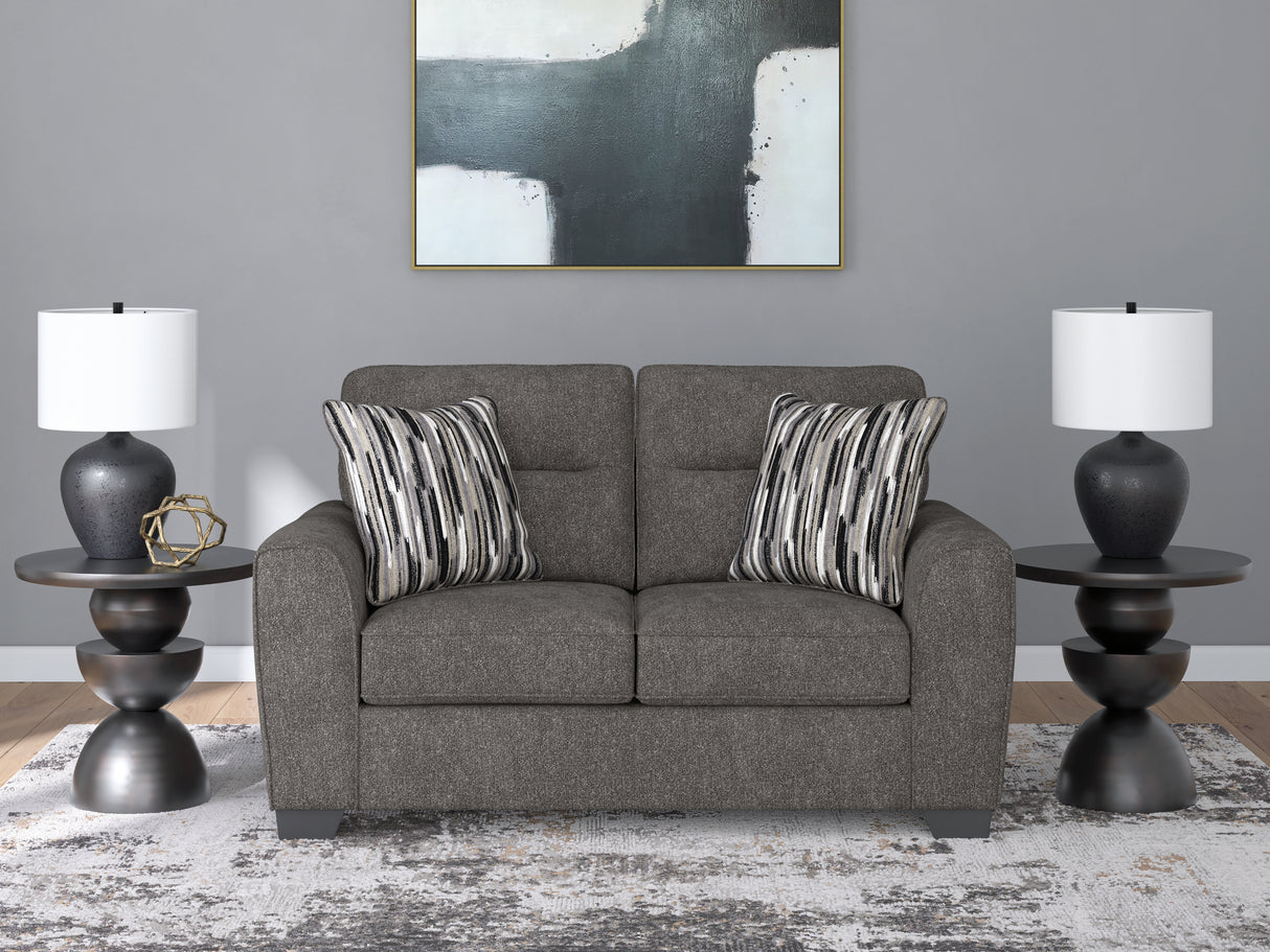 Furniture City Houma - Ashley Furniture - Olten Living Room - Loveseat / Graphite - 3130535