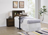 Westpark 49-inch Twin Bookcase Headboard Dark Pine