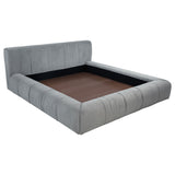 Furniture City Houma - Coaster - Wilshire Upholstered Eastern King Platform Bed Grey - 315981KE