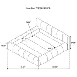 Wilshire Upholstered Eastern King Platform Bed Grey
