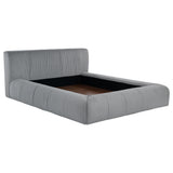 Furniture City Houma - Coaster - Wilshire Upholstered Queen Platform Bed Grey - 315981Q