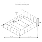 Wilshire Upholstered Queen Platform Bed Grey