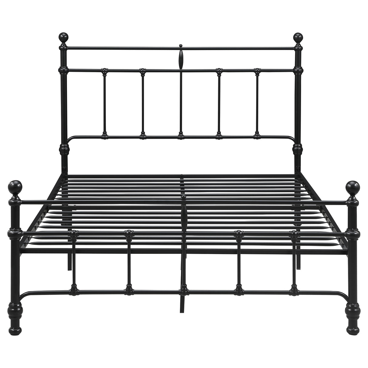Novak 48-inch Metal Full Open Frame Bed Matte Black