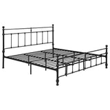 Furniture City Houma - Coaster - Novak 48-inch Metal Eastern King Open Frame Bed Matte Black - 316001KE