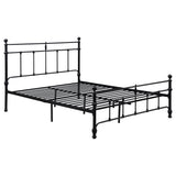 Furniture City Houma - Coaster - Novak 48-inch Metal Queen Open Frame Bed Matte Black - 316001Q