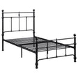 Furniture City Houma - Coaster - Novak 48-inch Metal Twin Open Frame Bed Matte Black - 316001T