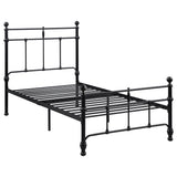 Furniture City Houma - Coaster - Novak 48-inch Metal Twin Open Frame Bed Matte Black - 316001T