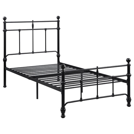 Furniture City Houma - Coaster - Novak 48-inch Metal Twin Open Frame Bed Matte Black - 316001T
