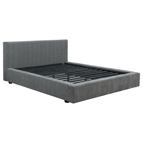 Furniture City Houma - Coaster - Gregory Upholstered California King Panel Bed Graphite - 316020KW