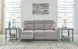 Furniture City Houma - Ashley Furniture - Barnsana Power Reclining Sofa - Reclining Power Sofa / Gravel - 3320287
