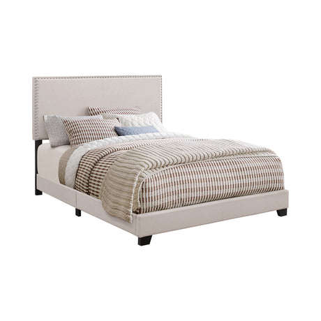 Furniture City Houma - Coaster - Boyd Upholstered Twin Panel Bed Ivory - 350051T