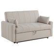 Furniture City Houma - Coaster - Portland Boucle Upholstered Sleeper Sofa Bed Latte - 350142