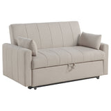 Furniture City Houma - Coaster - Portland Boucle Upholstered Sleeper Sofa Bed Latte - 350142