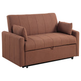 Furniture City Houma - Coaster - Portland Boucle Upholstered Sleeper Sofa Bed Copper - 350145