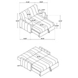 Portland Boucle Upholstered Sleeper Sofa Bed Copper
