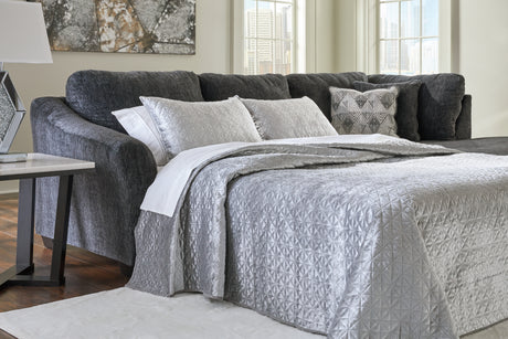 Furniture City Houma - Ashley Furniture - Biddeford 2-Piece Sleeper Sectional with Chaise - 2-Piece Sleeper Sectional with Chaise / Shadow - 35504S4