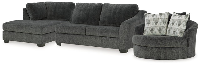 Furniture City Houma - Ashley Furniture - Biddeford 2-Piece Sectional and Oversized Swivel Accent Chair - 2-Piece Sectional and Oversized Swivel Accent Chair - 35504U2