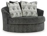 Biddeford 2-Piece Sectional and Oversized Swivel Accent Chair