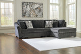 Furniture City Houma - Ashley Furniture - Biddeford 2-Piece Sectional with Chaise - LAF 2-Piece Sectional with Chaise / Shadow - 35504S2
