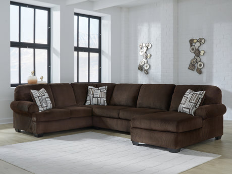 Furniture City Houma - Ashley Furniture - Kimlee 3-Piece Sectional with Chaise - LAF 3-Piece Sectional with Chaise / Chocolate - PC35603S2