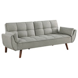 Furniture City Houma - Coaster - Caufield Upholstered Tufted Convertible Sofa Bed Grey - 360096