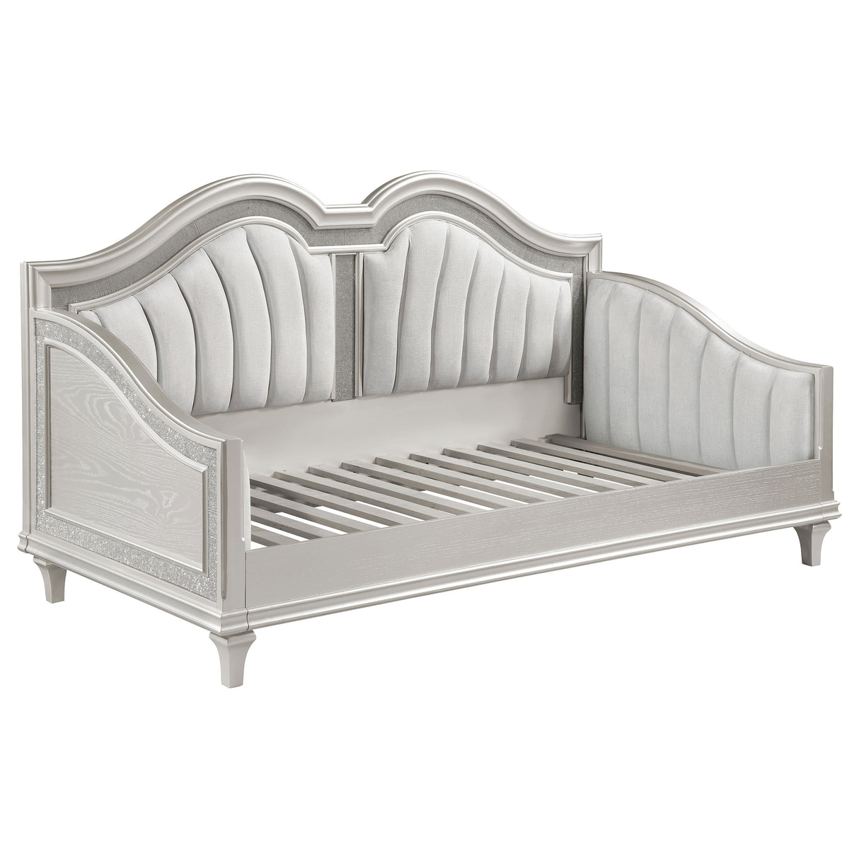 Furniture City Houma - Coaster - Evangeline Upholstered Twin Daybed Silver Oak - 360121