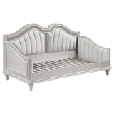 Furniture City Houma - Coaster - Evangeline Upholstered Twin Daybed Silver Oak - 360121