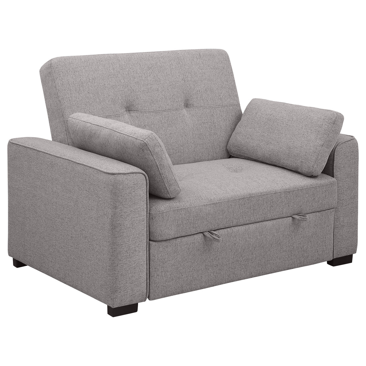 Furniture City Houma - Coaster - Edith Upholstered Convertible Sleeper Sofa Bed Grey - 360147