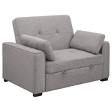 Furniture City Houma - Coaster - Edith Upholstered Convertible Sleeper Sofa Bed Grey - 360147