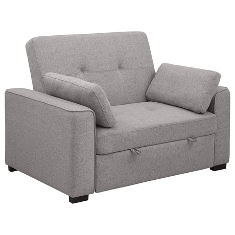 Furniture City Houma - Coaster - Edith Upholstered Convertible Sleeper Sofa Bed Grey - 360147