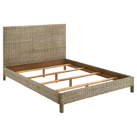 Furniture City Houma - Coaster - Zyla Wood Queen Panel Bed Kubu Grey - 360181Q
