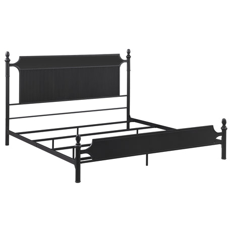 Furniture City Houma - Coaster - Cameron 51-inch Metal Eastern King Panel Bed Black - 360321KE