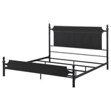Cameron 51-inch Metal Eastern King Panel Bed Black