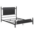 Furniture City Houma - Coaster - Cameron 51-inch Metal Queen Panel Bed Black - 360321Q