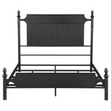 Cameron 51-inch Metal Queen Panel Bed Black