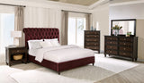 Furniture City Houma - Coaster - Devon 4-piece Full Bedroom Set Wine Red and Dark Oak - 360341F-S5