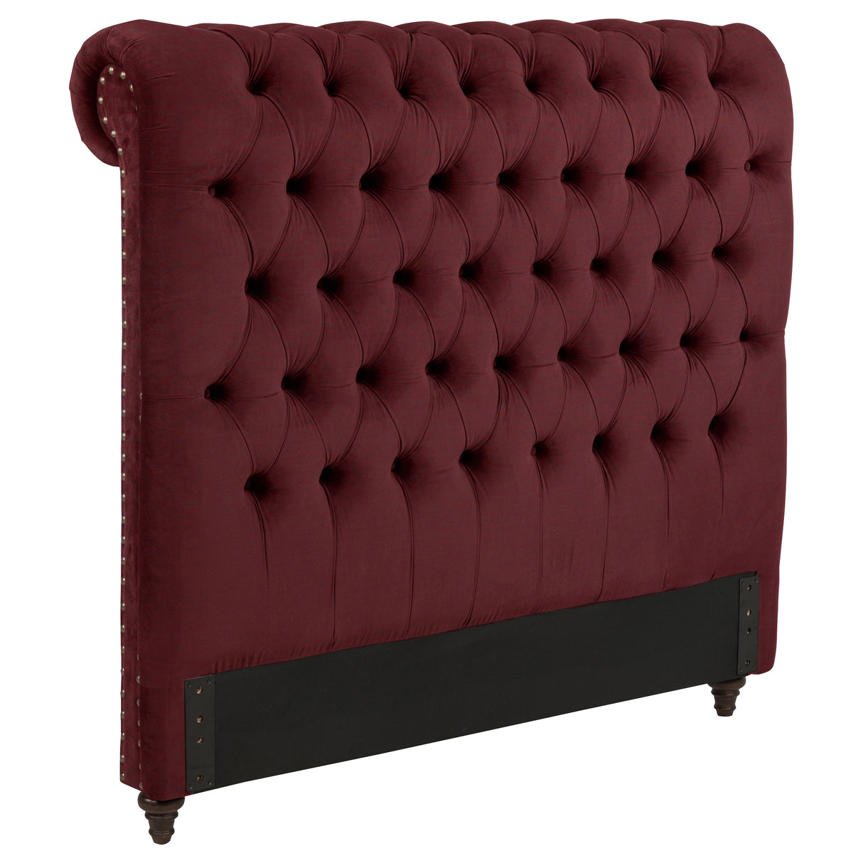 Furniture City Houma - Coaster - Devon 57-inch Upholstered Full Headboard Wine Red - 360341FB1