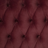 Devon 57-inch Upholstered Full Panel Bed Wine Red