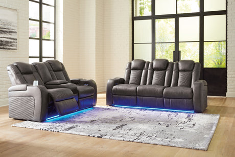 Furniture City Houma - Ashley Furniture - Fyne-Dyme Power Reclining Sofa and Loveseat - Power Reclining Sofa and Loveseat - 36602U1