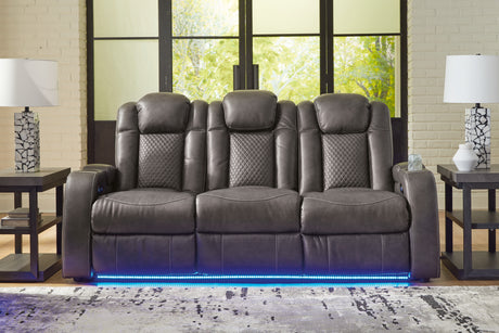 Furniture City Houma - Ashley Furniture - Fyne-Dyme Power Reclining Sofa - PWR REC Sofa with ADJ Headrest / Shadow - 3660215