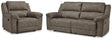 Furniture City Houma - Ashley Furniture - Laresview Reclining Sofa and Oversized Recliner - Reclining Sofa and Oversized Recliner - 37203U3