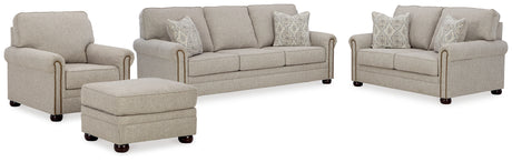 Furniture City Houma - Ashley Furniture - Gaelon Sofa, Loveseat, Chair and Ottoman - Sofa, Loveseat, Chair and Ottoman - 37307U3