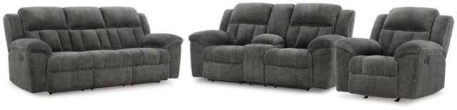 Furniture City Houma - Ashley Furniture - Frohn Reclining Sofa, Loveseat and Recliner - Reclining Sofa, Loveseat and Recliner - 37406U4