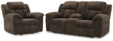Furniture City Houma - Ashley Furniture - Frohn Reclining Loveseat and Recliner - Reclining Loveseat and Recliner / Chocolate - 37407U3
