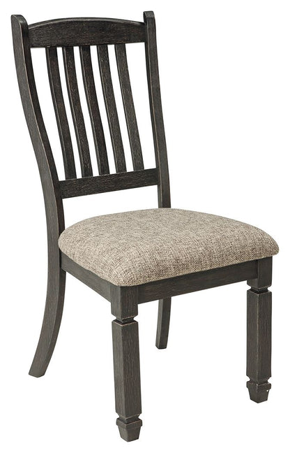 Tyler Creek - Dining UPH Side Chair (Set of 2) - Slatback - Black / Grayish Brown
