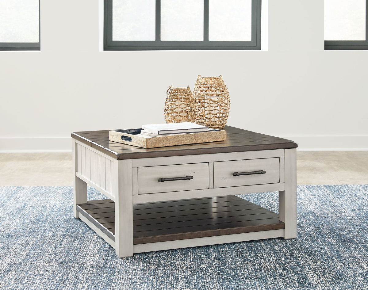 Darborn - Lift Top Cocktail Table - Gray / Brown