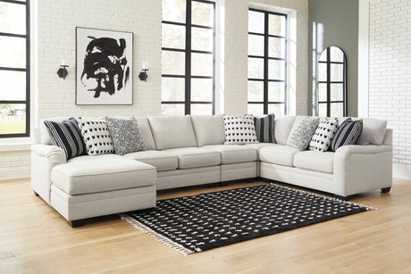 Furniture City Houma - Ashley Furniture - Huntsworth 5-Piece Sectional with Chaise - RAF 5-Piece Sectional with Chaise / Dove Gray - 39702S5
