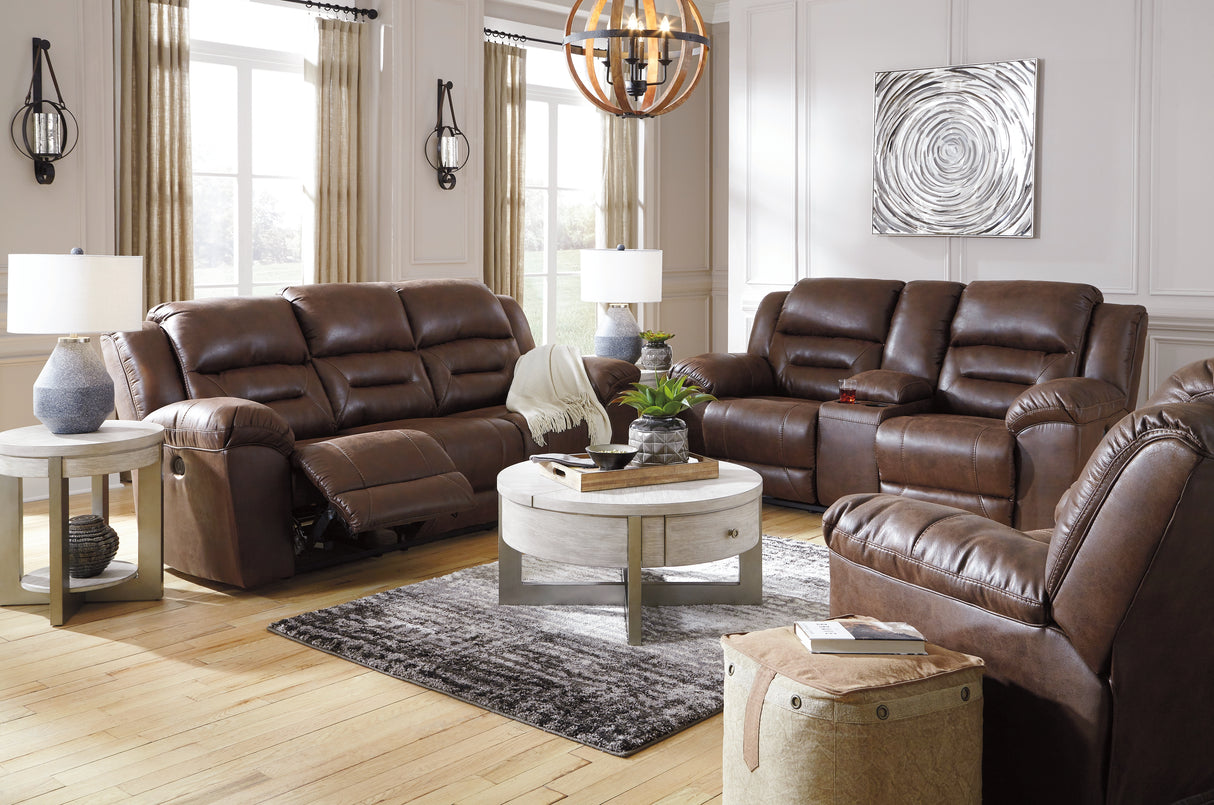Furniture City Houma - Ashley Furniture - Stoneland Power Reclining Sofa, Loveseat and Recliner - Power Reclining Sofa, Loveseat and Recliner / Chocolate - 39904U3