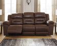 Furniture City Houma - Ashley Furniture - Stoneland Power Reclining Sofa - Reclining Power Sofa / Chocolate - 3990487